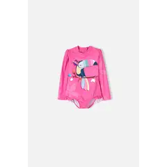LITTLEMIC - Vestido de rosado manga larga para niña 2T a 5T