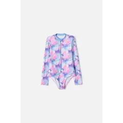 MIC - Vestido de baño de con cierre multicolor para niña