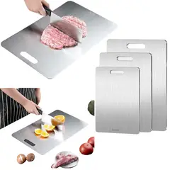 MULTIPLACE COLOMBIA - Tabla de Picar en Acero Inoxidable mediana Antibacterial