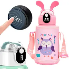 MULTIPLACE COLOMBIA - Termo infantil digital para bebidas calientes en acero Rosado-