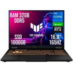 ASUS - PORTATIL TUF F16 INTEL CORE I7 14650HX RTX 5060 RAM 32GB SSD 1TB 16.0"