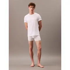 CALVIN KLEIN - Camiseta blanca de dormir con logotipo bordado