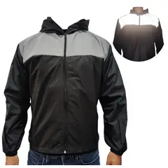 SPORT - Chaqueta Cortavientos Reflectiva Combinada para Deportes Moto y Ciclismo