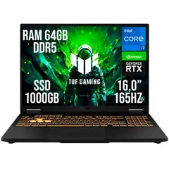 ASUS - PORTATIL TUF F16 INTEL CORE I7 14650HX RTX 5060 RAM 64GB SSD 1TB 16.0"