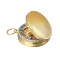 GENERICO - Brujula Dorada De Bolsillo Camping Impermeable