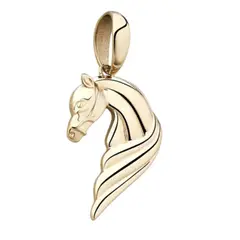 GLEAM GOLD - Dije Unisex Caballo en Oro Laminado 18 Kilates