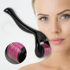 TECNOHOGAR JS - Derma Roller Facial 0.5mm 540 Agujas Acero Antiedad y Cicatrices