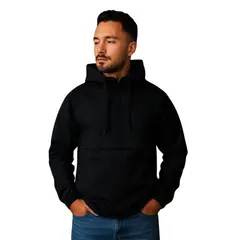 GENERICO - Chaqueta Rompevientos Tipo Canguro Negro
