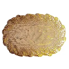 GENERICO - Individual carpeta lujo PUNTA REDONDA SET X6 dorado