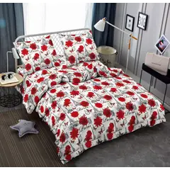 SIRENITAS - Juego de sabanas Cama King Blanco Paris Floral