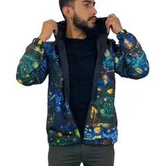 CO TRENDS - Chaqueta Doble Face Van Gogh Impermeable Diseño Exclusivo