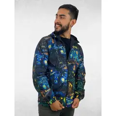 CO TRENDS - Chaqueta Doble Face Van Gogh Impermeable Diseño Exclusivo