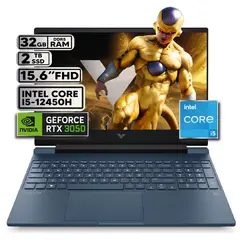 HP - PORTÁTIL GAMER VICTUS INTEL CORE I5-12450H 32GB RAM 2TB SSD RTX 3050 4GB 15,6 FHD WINDOWS 11