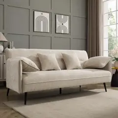 GENERICO - Sofacama Moderno Convertible 3 Plazas Gris
