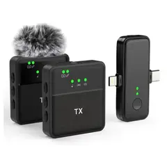 COLME TECHNOLOGY HOME - Microfono Inalámbrico Solapa Profesional TipoC Android Lightning SX31