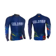 GENERICO - Jersey Maillot Lycra Ciclismo Colombia Tricolor Ruta MTB