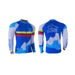 GENERICO - Jersey Maillot Lycra Ciclismo Colombia Tricolor Ruta MTB