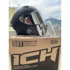 ICH - CASCO 503 PLATEADA Y TRANSPARENTE