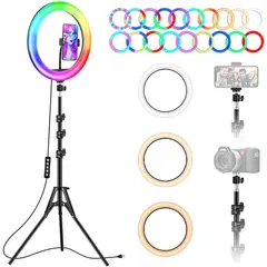 COLME TECHNOLOGY HOME - Aro De Luz LED Regulable 30cm Para Movil Cámaras + Tripode