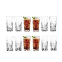 LIBBEY - Set x12 Vasos Largos Carats 410 ml – Vidrio