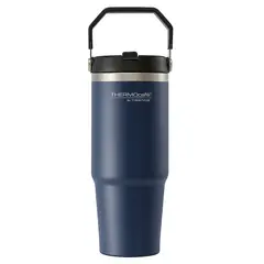 THERMOS - Mug Térmico Azul 880ml Acero Inox con Tapa y Pitillo