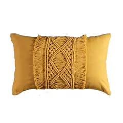 VIANNEY - Funda De Cojín Macrame Amber de Algodón