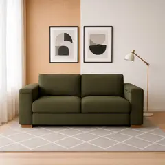 HOGAR VENECIA - Sofa Montenegro 207x90x82 Tela Verde