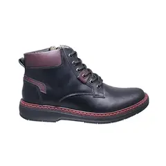 GENERICO - Bota Casual Hombre Cuero De Amarrar y Cremallera