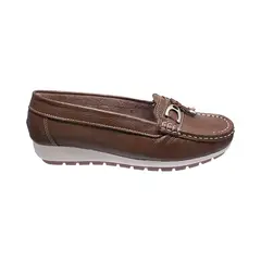 GENERICO - Zapato Mocasín Tubular En Cuero Para Mujer