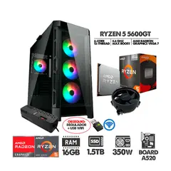 AMD - COMPUTADOR GAMER RYZEN 5 5600GT- RAM 16GB- SSD 1,5TB CASE 4FANS RGB- USB WIFI
