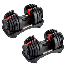 FITNESS - 2 Mancuernas Ajustables Graduable Rápidas Alta Calidad