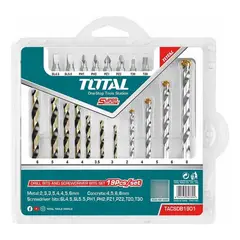 TOTAL - Juego de Brocas de Lamina y Concreto x 19 pzs