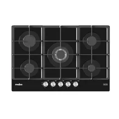 MABE - Estufa de empotrar a Gas 76cm Vidrio Negro PM7655GNV0