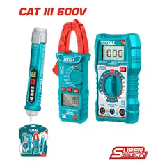 TOTAL - Multitester + Multitester Con Pinza + Detector De Voltaje