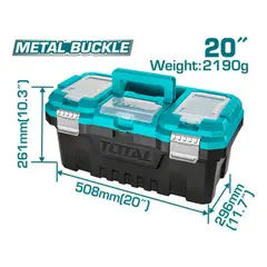 TOTAL - Caja Herramienta 20 Plastica Cierre Metalico