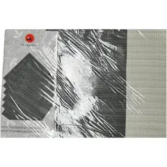 DISTRIONLINE - Individual carpeta PVC SET x6 multicolor vainilla y gris oscuro