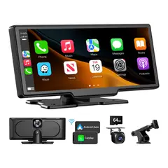 MYMOBILE - Pantalla táctil inalámbrica portátil CarPlay para coche