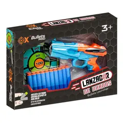 OX TOYS - LANZADOR DE DARDOS CON DIANA Y 10 DARDOS DE ESPUMA