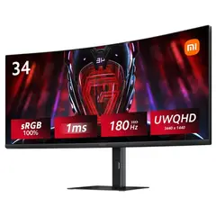 XIAOMI - Monitor Gamer Curvo G34WQi 34 UltraWide QHD 180Hz FreeSync