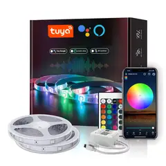 GENERICO - Cinta LED Smart RGB 5m Wifi Control Por Voz App Tuya Alexa Google