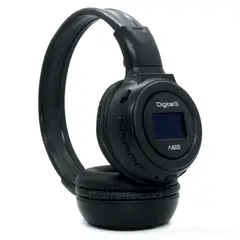GENERICO - Audífonos Balaca Recargable Bluetooth N65 Pantalla Digital - NEGRO