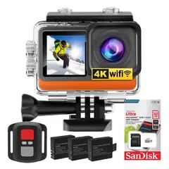 GENERICO - Cámara Sumergible 4k Real Wifi Deportiva Ausek AT-Q80R + Memoria