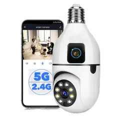 COLME TECHNOLOGY HOME - Cámara De Seguridad Bombillo Robot 2 Lentes Wifi 24 V380