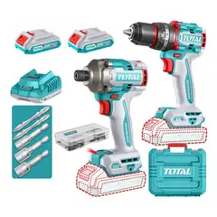 TOTAL - Combo Taladro 12 66nm + Atornillador De Impacto 14