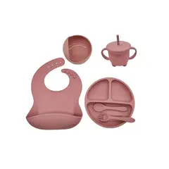 GENERAL - Vajilla Silicona para bebes Rosa
