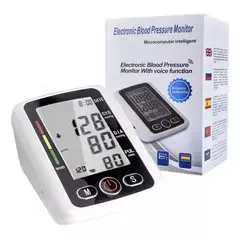 GENERICO - Tensiómetro Electrónico Automático De Brazo Función Voz Color Blanco