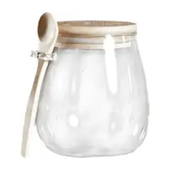 GENERICO - Elegante Colección De Frascos De Vidrio Con Tapa Y Cuchara