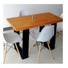 GENERICO - Mesa Comedor Sofia 120cm x 60cm Formica y metal