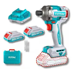 TOTAL - Atornillador De Impacto 230nm 14 Brushless incluye 2 bateria 2ah