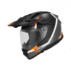 ACERBIS - CASCO ATTACK NEGRO NARANJA FLUOR TALLA M
